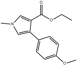 4-(4-Methoxyphenyl)-1-methyl-1H-pyrrole-3-carboxylic acid ethyl ester Struktur