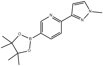 2-(1-甲基-1H-吡唑-3-基)吡啶-5-硼酸频哪醇酯, 1319258-04-2, 结构式
