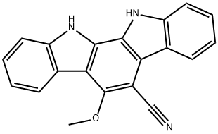 6-cyano-5-methoxyindolo(2,3-a)carbazole,131926-78-8,结构式