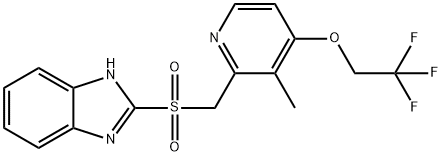 2-[[[3-メチル-4-(2,2,2-トリフルオロエトキシ)-2-ピリジニル]メチル]スルホニル]-1H-ベンゾイミダゾール 化学構造式