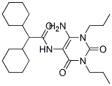 Cyclohexaneacetamide,  N-(6-amino-1,2,3,4-tetrahydro-2,4-dioxo-1,3-dipropyl-5-pyrimidinyl)--alpha--cyclohexyl-,131954-03-5,结构式