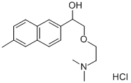 alpha-((2-(Dimethylamino)ethoxy)methyl)-6-methyl-2-naphthalenemethanol  hydrochloride,131963-52-5,结构式