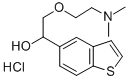 alpha-((2-(Dimethylamino)ethoxy)methyl)benzo(b)thiophene-5-methanol hy drochloride Struktur