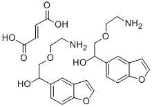 alpha-((2-Aminoethoxy)methyl)-5-benzofuranmethanol (E)-2-butenedioate  (2:1) (salt) Struktur