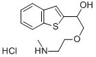 alpha-((2-(Methylamino)ethoxy)methyl)benzo(b)thiophene-2-methanol hydr ochloride Struktur