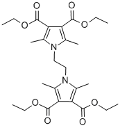 四乙基1,1′-乙烯双(2,5-二甲基氢吡咯-3,4-二羧酸) 结构式