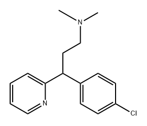 2-(4-氯苯基)-4-(二甲氨基)-2-吡啶丙胺,132-22-9,结构式