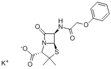 3,3-Dimethyl-7-oxo-6-((phenoxyace-tyl)-amino)-4-thia-1-azabicyclo-(3.2.0)heptan-2-carbonsäure,Monokalium-Salz, (2S-(2 alpha,5 alpha, 6 beta))