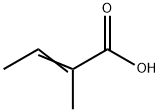 反式-2,3-二甲基丙烯酸, 13201-46-2, 结构式