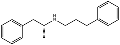 (R)-1-フェニル-N-(3-フェニルプロピル)-2-プロパンアミン 化学構造式