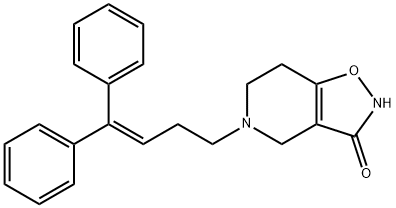 N-4,4-diphenyl-3-butenyl-4,5,6,7-tetrahydroisoxazolo(4,5-c)pyridin-3-ol Structure