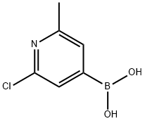 2-氯-6-甲基吡啶-4-硼酸, 1320397-15-6, 结构式