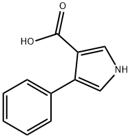 4-苯基-1H-吡咯-3-羧酸 结构式