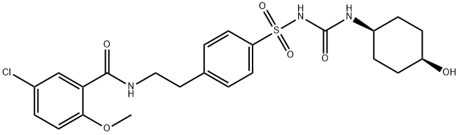 cis-5-Chloro-N-[2-[4-[[[[(4-hydroxycyclohexyl)
aMino]carbonyl]aMino]sulfonyl]phenyl]ethyl]-2-MethoxybenzaMide,132054-81-0,结构式