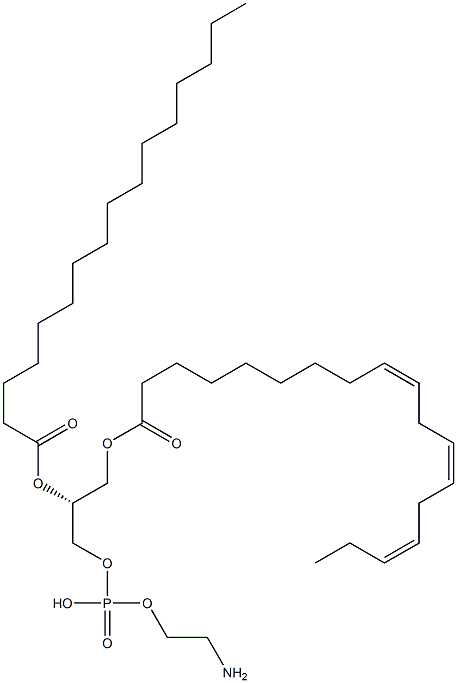 2-亚油酰-1-棕榈酰-SN-甘油-3-膦酸乙醇胺, 13206-00-3, 结构式