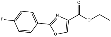 2-(4-FLUORO-PHENYL)-OXAZOLE-4-CARBOXYLIC ACID ETHYL ESTER Struktur