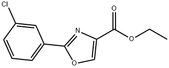 2-(3-CHLORO-PHENYL)-OXAZOLE-4-CARBOXYLIC ACID ETHYL ESTER 化学構造式
