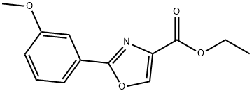 2-(3-甲氧基苯基)-恶唑-4-羧酸乙酯 结构式
