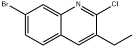 7-ブロモ-2-クロロ-3-エチルキノリン 化学構造式
