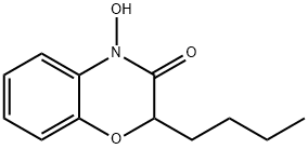 2-ブチル-4-ヒドロキシ-2H-1,4-ベンゾオキサジン-3(4H)-オン 化学構造式
