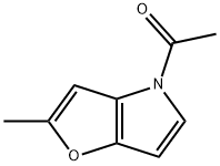 4H-Furo[3,2-b]pyrrole, 4-acetyl-2-methyl- (9CI) 化学構造式