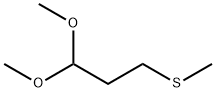 1,1-ジメトキシ-3-(メチルチオ)プロパン 化学構造式