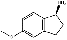 (S)-5-甲氧基-2,3-二氢-1H-茚-1-胺 结构式