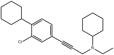 N-[3-(3-CHLORO-4-CYCLOHEXYLPHENYL)-2-PROPYNYL]-N-ETHYL-CYCLOHEXANE AMINE 结构式