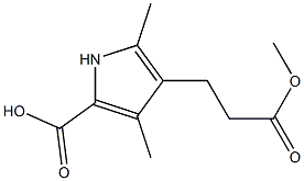 4-(2-METHOXYCARBONYL-ETHYL)-3,5-DIMETHYL-1H-PYRROLE-2-CARBOXYLIC ACID 结构式