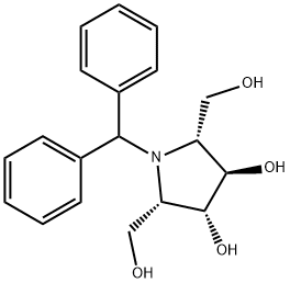 N-Diphenylmethyl 2,5-Anhydro-2,5-imino-D-glucitol,132198-31-3,结构式