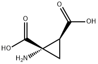 1,2-Cyclopropanedicarboxylicacid,1-amino-,cis-(9CI) 化学構造式