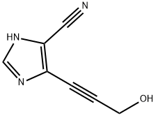 1H-Imidazole-4-carbonitrile, 5-(3-hydroxy-1-propynyl)- (9CI) 化学構造式