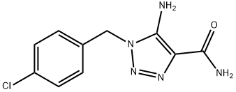 5-amino-1-(4-chlorobenzyl)-1H-1,2,3-triazole-4-carboxamide Struktur