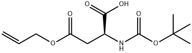 BOC-L-天冬氨酸 4-烯丙酯, 132286-77-2, 结构式