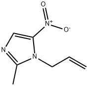 1-(2-プロペニル)-2-メチル-5-ニトロ-1H-イミダゾール 化学構造式