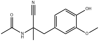 N-(2-CYANO-1-(4-HYDROXY-3-METHOXYPHENYL)PROPAN-2-YL)ACETAMIDE,13232-83-2,结构式