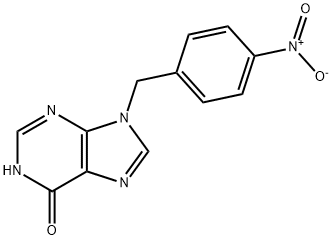 9-(p-Nitrobenzyl)-9H-purin-6-ol,13233-86-8,结构式