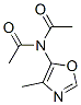 Acetamide,  N-acetyl-N-(4-methyl-5-oxazolyl)- 化学構造式
