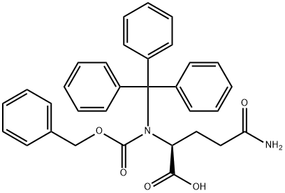 Z-GLN(TRT)-OH 化学構造式