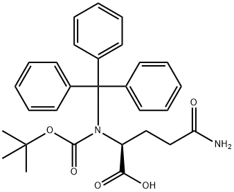 N-Boc-N'-三苯甲基-L-谷氨酰胺 结构式