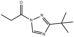 1H-1,2,4-Triazole,  3-(1,1-dimethylethyl)-1-(1-oxopropyl)-  (9CI),132408-63-0,结构式