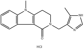2,3,4,5-Tetrahydro-5-methyl-2-[(4-methyl-1H-imidazol-5-yl)methyl]-1H-pyrido[4,3-b]indol-1-one hydrochloride Structure