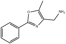 (5-甲基-2-苯基-1,3-噁唑-4-基)甲胺 结构式