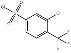 3 -氯- 4 -(三氟甲基)苯- 1 -磺酰氯 结构式