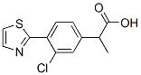 3-Chloro-α-methyl-4-(2-thiazolyl)benzeneacetic acid Structure