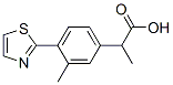 α,3-Dimethyl-4-(2-thiazolyl)benzeneacetic acid,132483-36-4,结构式