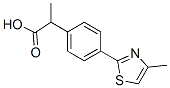 α-Methyl-4-(4-methyl-2-thiazolyl)benzeneacetic acid 结构式