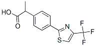 α-Methyl-4-[4-(trifluoromethyl)-2-thiazolyl]benzeneacetic acid Structure