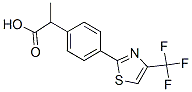 α-Methyl-4-[4-(trifluoromethyl)-2-thiazolyl]benzeneacetic acid 结构式