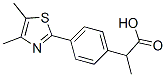 α-Methyl-4-(4,5-dimethyl-2-thiazolyl)benzeneacetic acid Structure